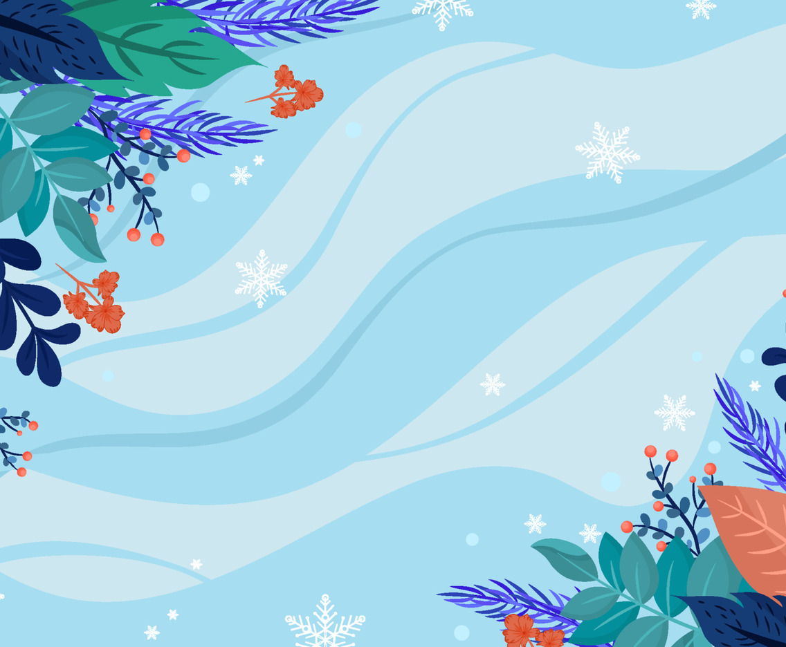 Winter Floral Background