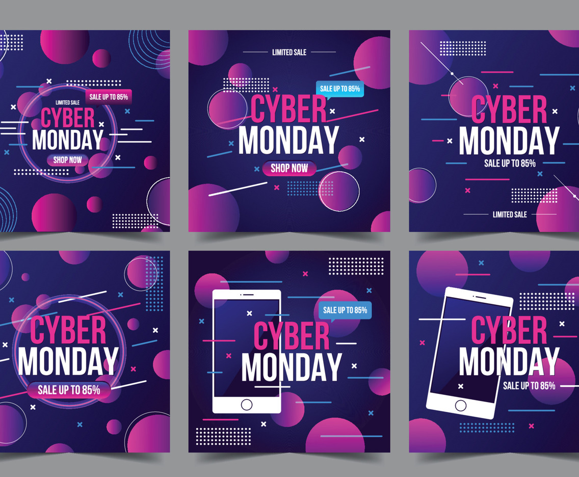 Modern Cyber Monday Sale Social Media Post