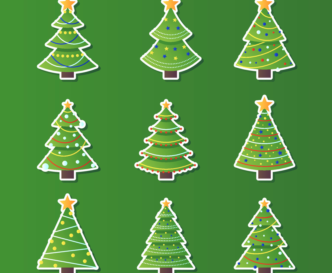 Chistmas Tree Sticker Collection