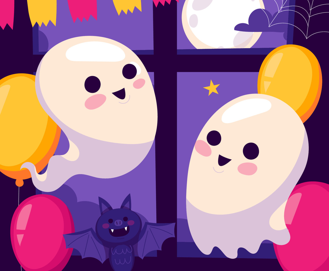 Ghost Celebrating Halloween