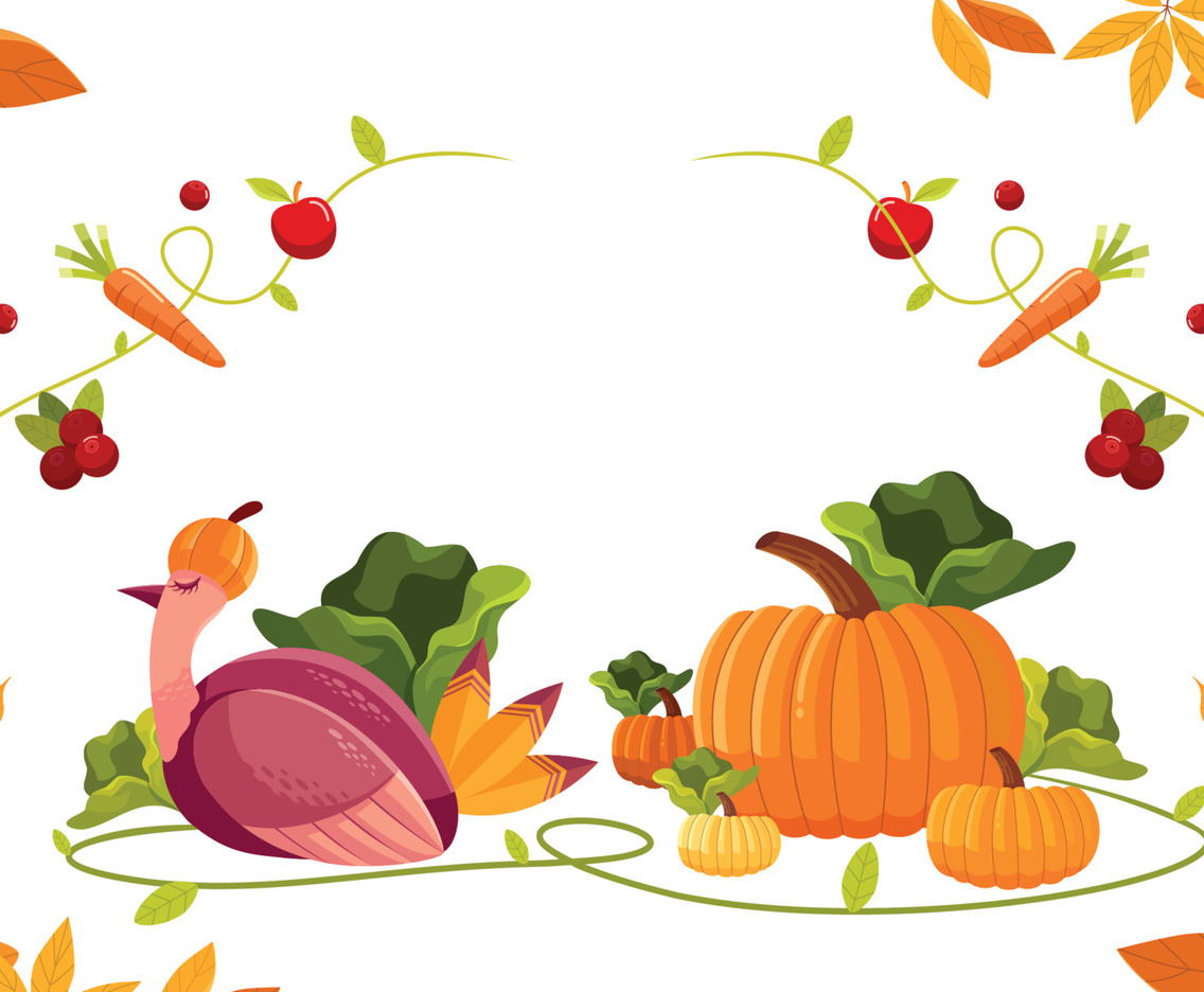 Flat Thanksgiving Background