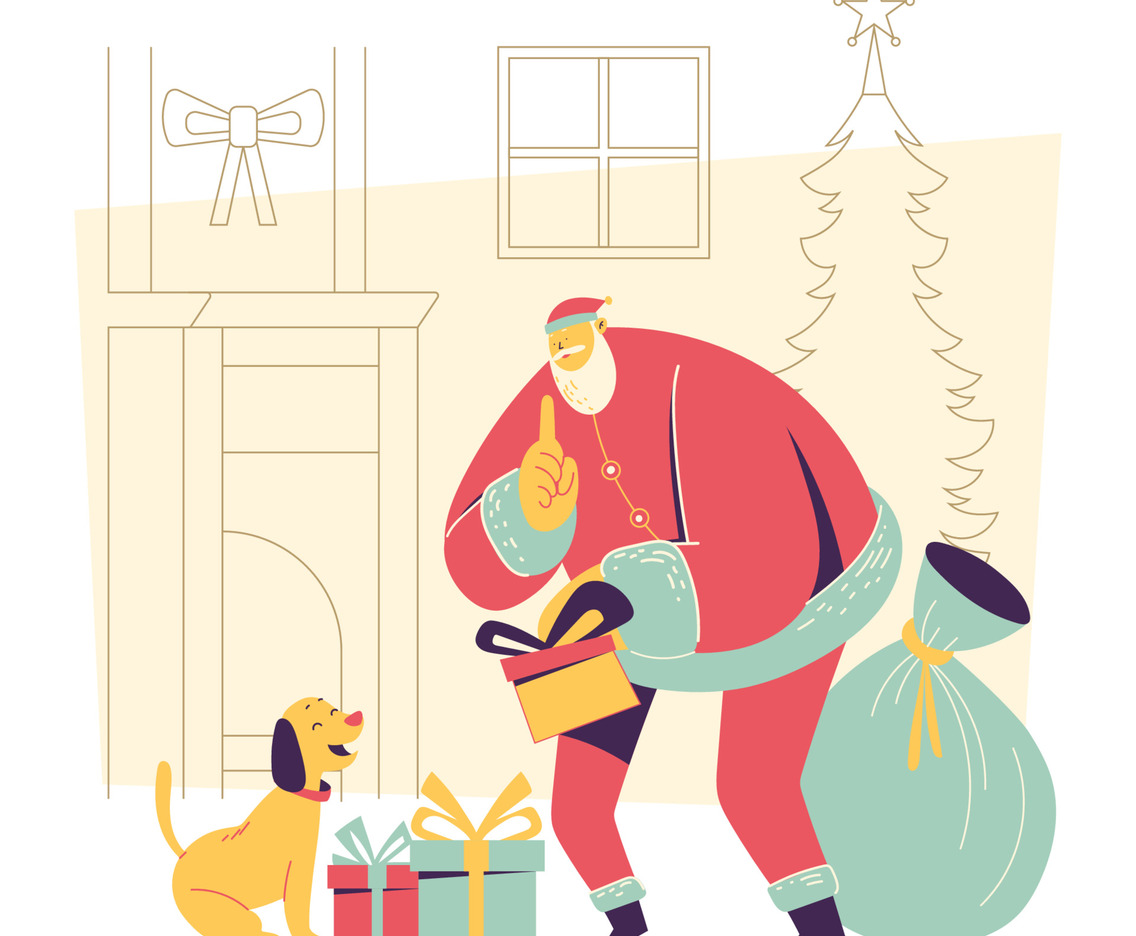 Santa Bringing Presents