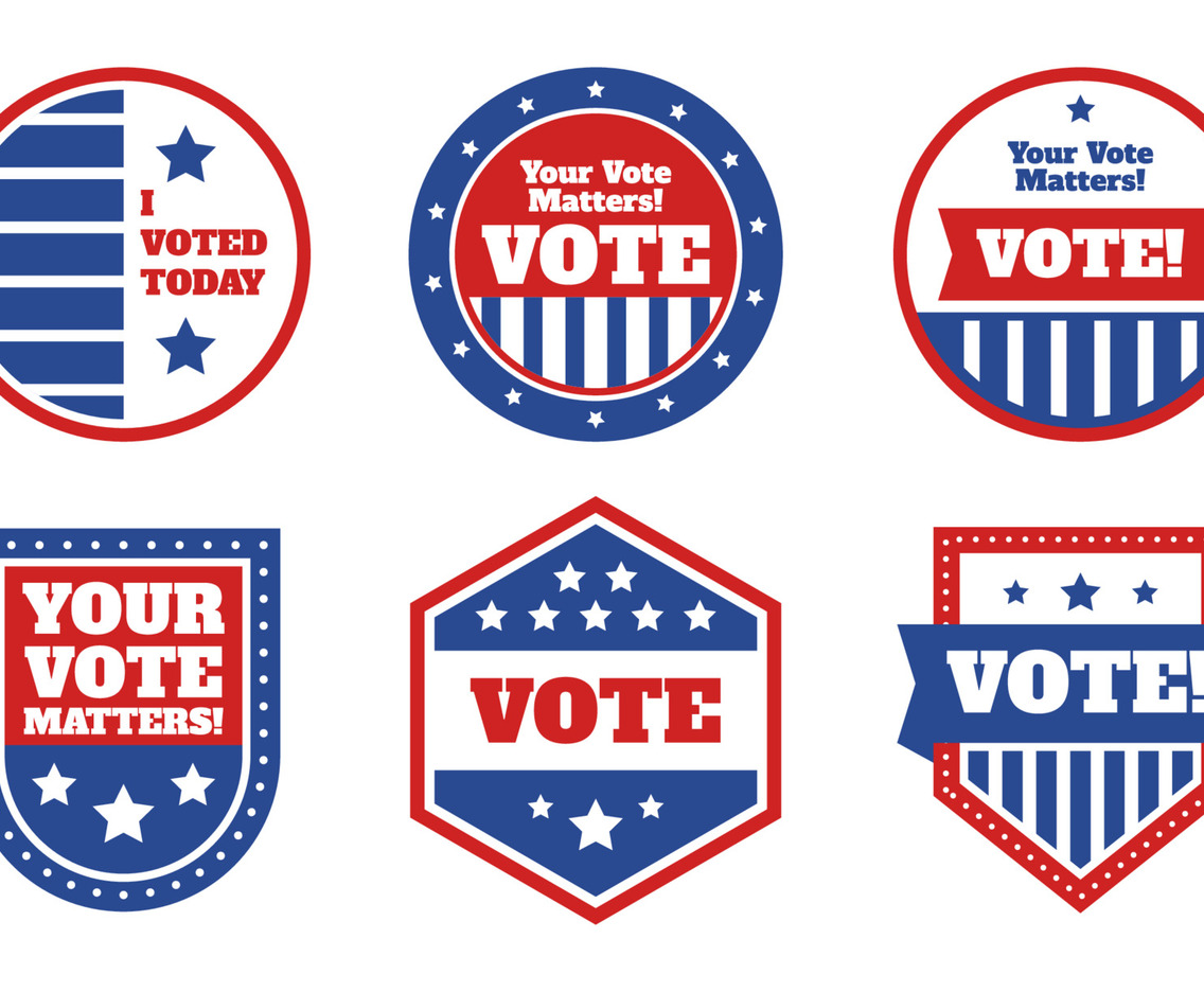 Election US Badge Set