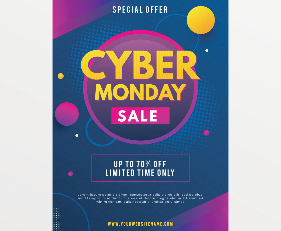 Cyber Monday Sale Poster Template