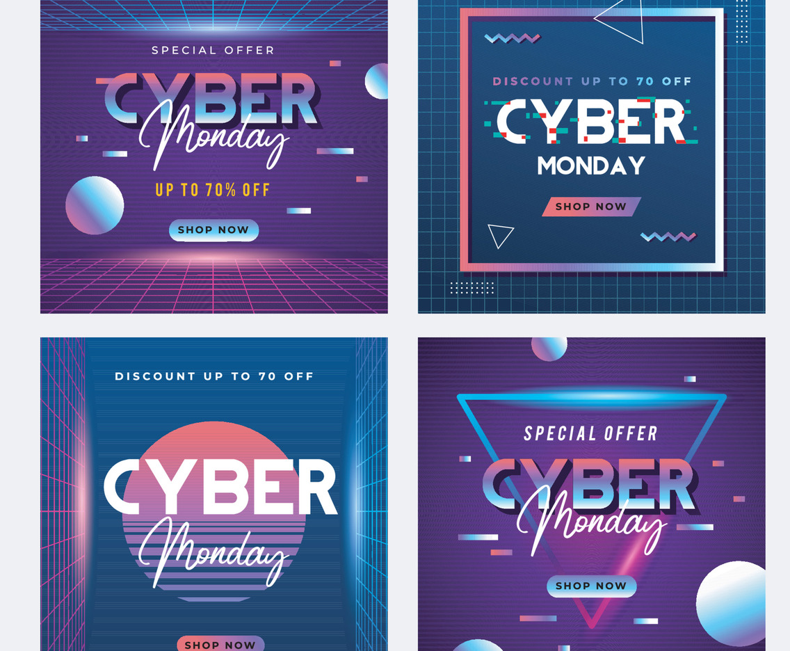 Cyber Monday Sale Social Media Post Template
