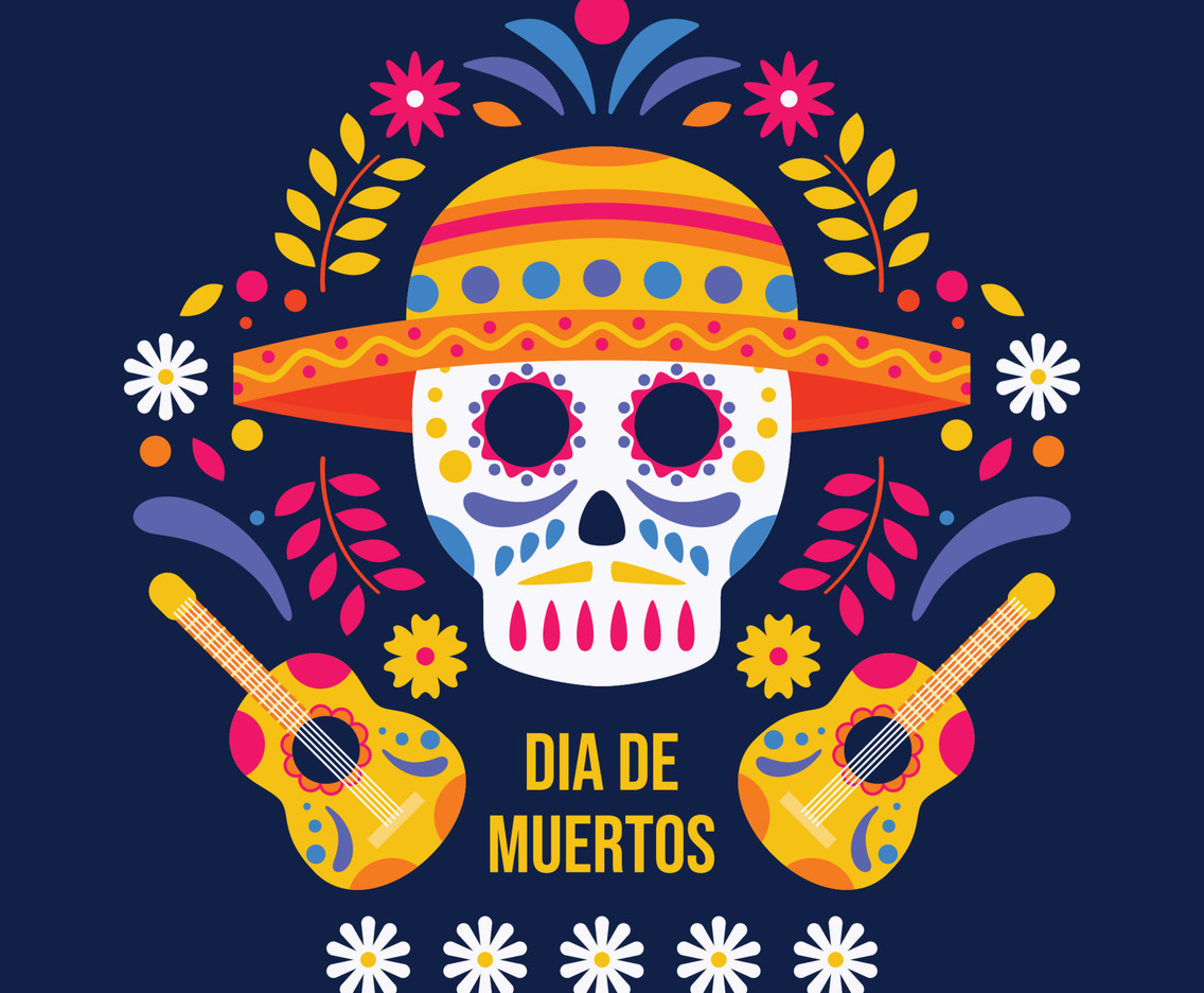 Dia de Muertos Sugar Skull Background