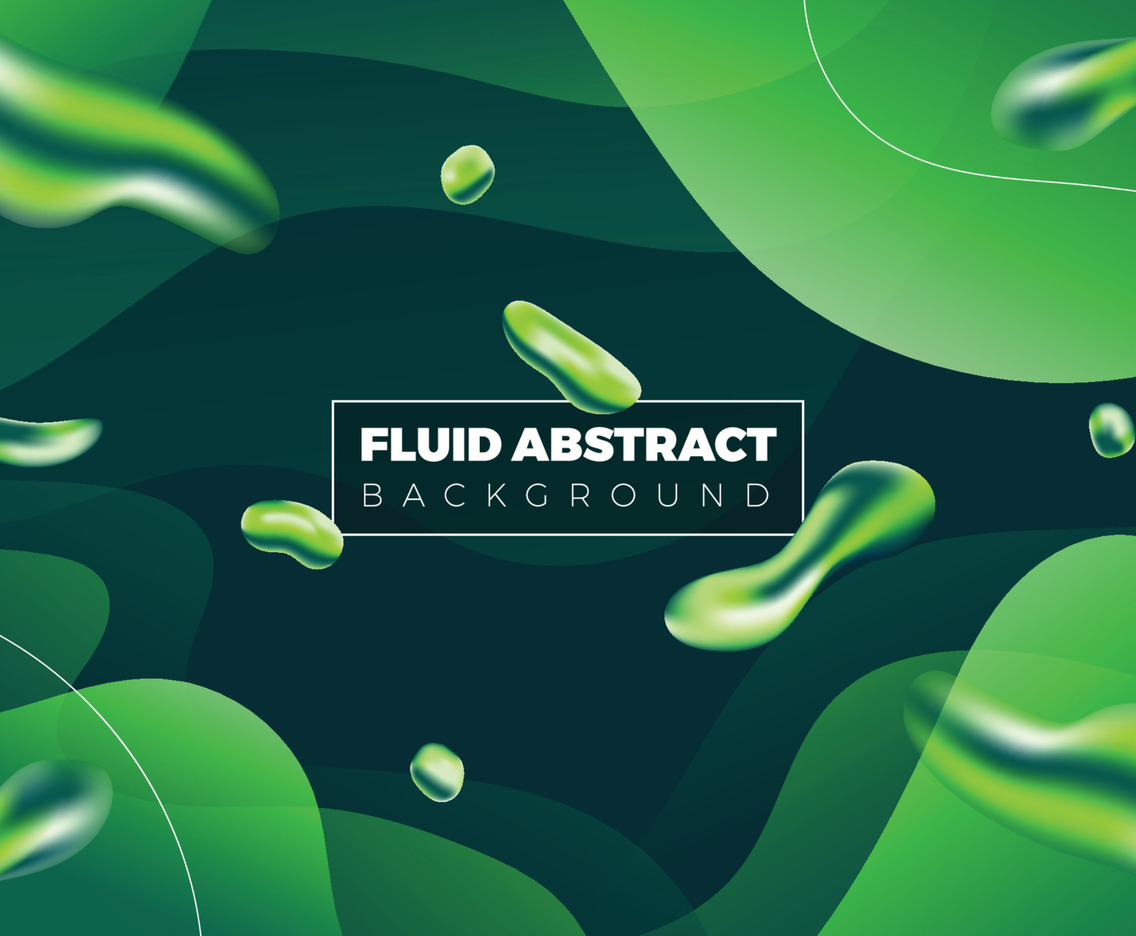 Green Fluid Abstract Backround