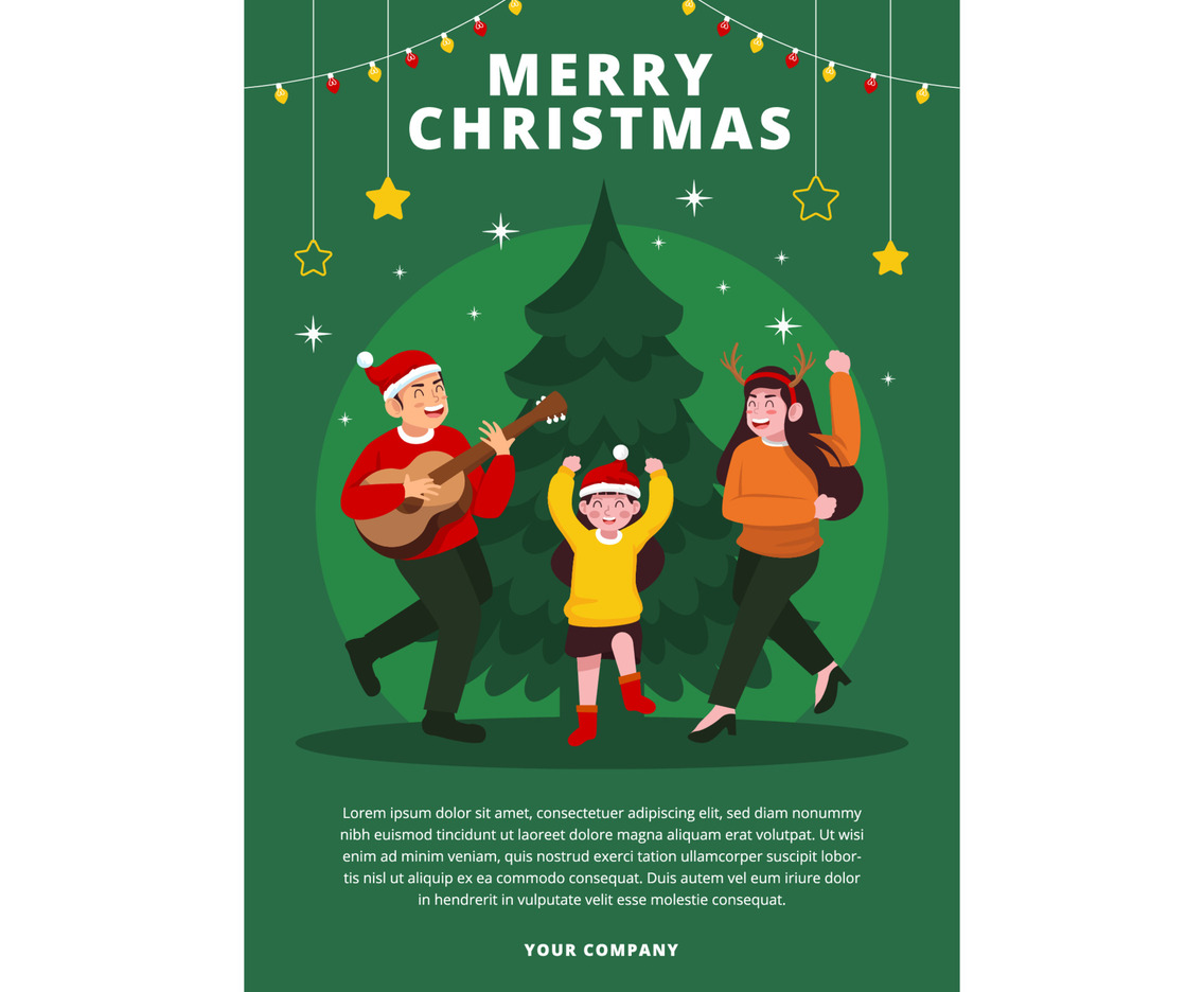 Family Celebrate Christmas with Singing and Dancing