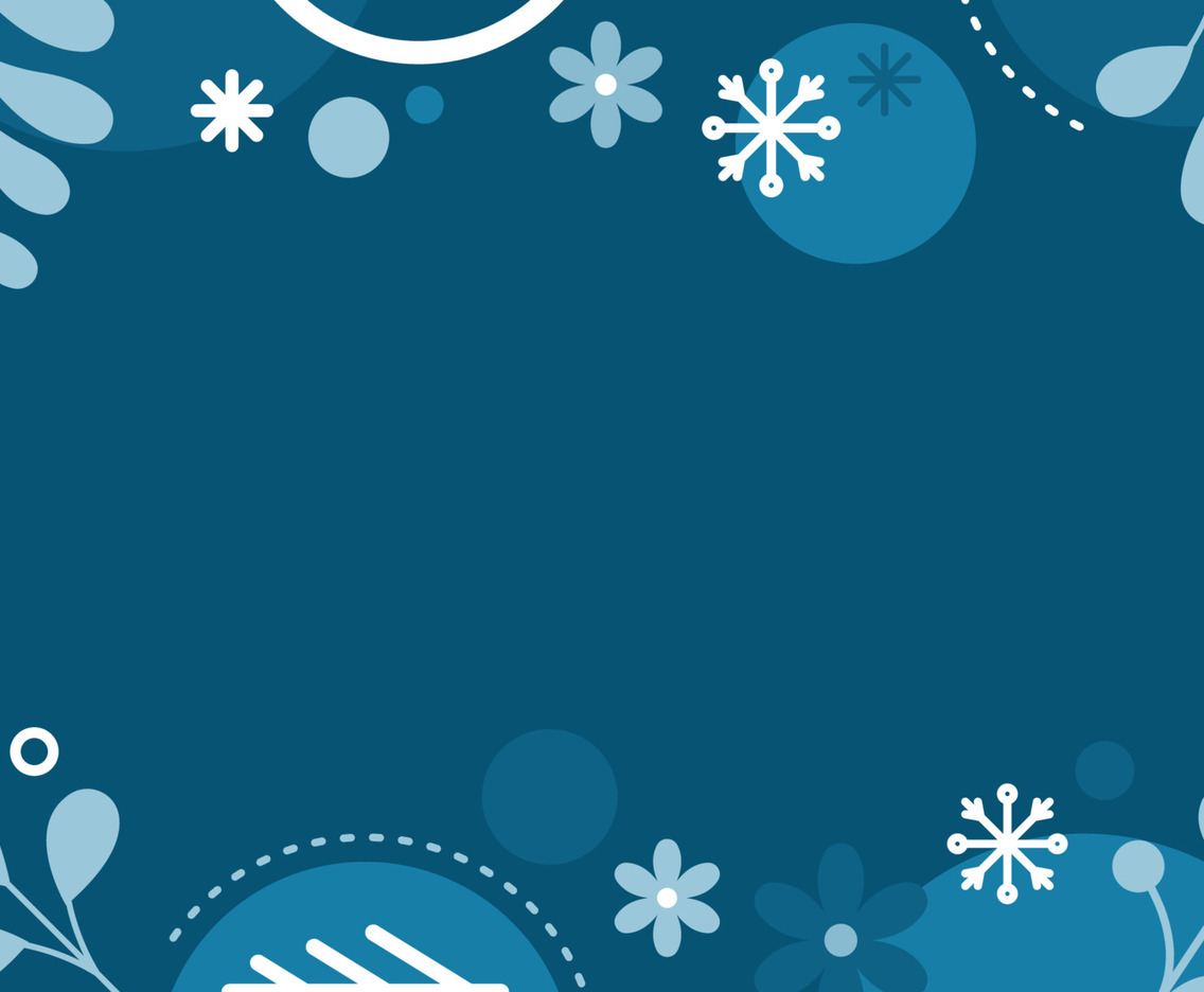 Winter Floral Geometric Background