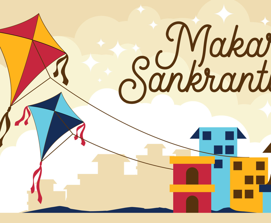 Happy Makar Sakranti Illustration