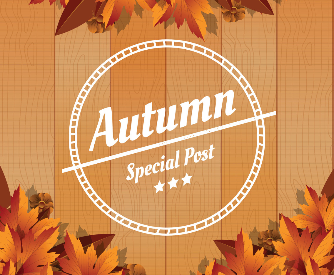 Wooden Autum Color Background