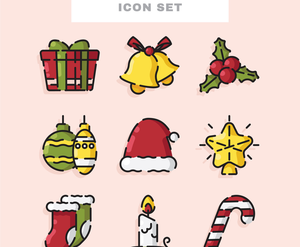 Christmas Items Icon Set