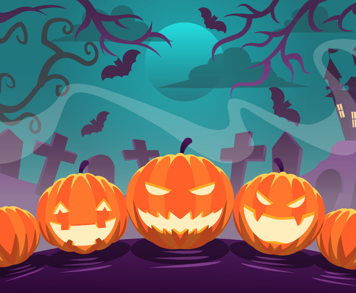 Halloween Pumpkins Festivity Background