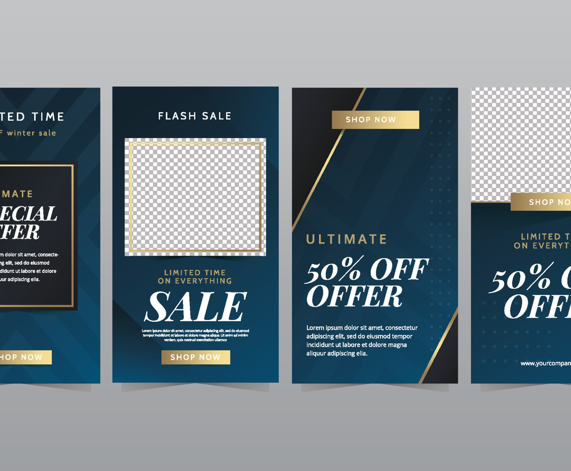 Social Media Instagram Story Template Elegant Winter