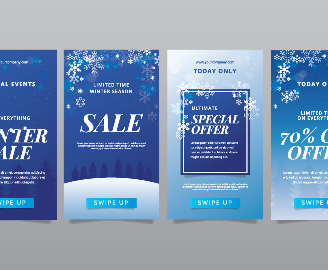 Social Media Instagram Story Template Elegant Winter
