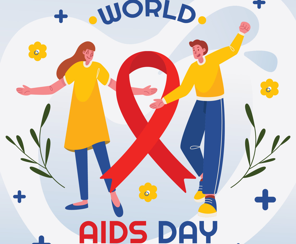 A Man and a Woman Commemorates World Aids Day