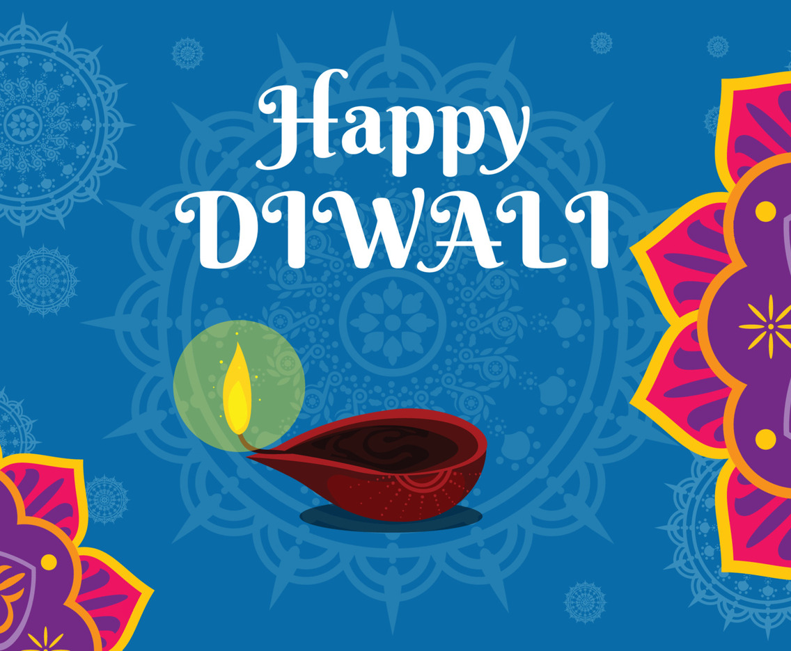 Colorful Decoration For Diwali Celebration Background