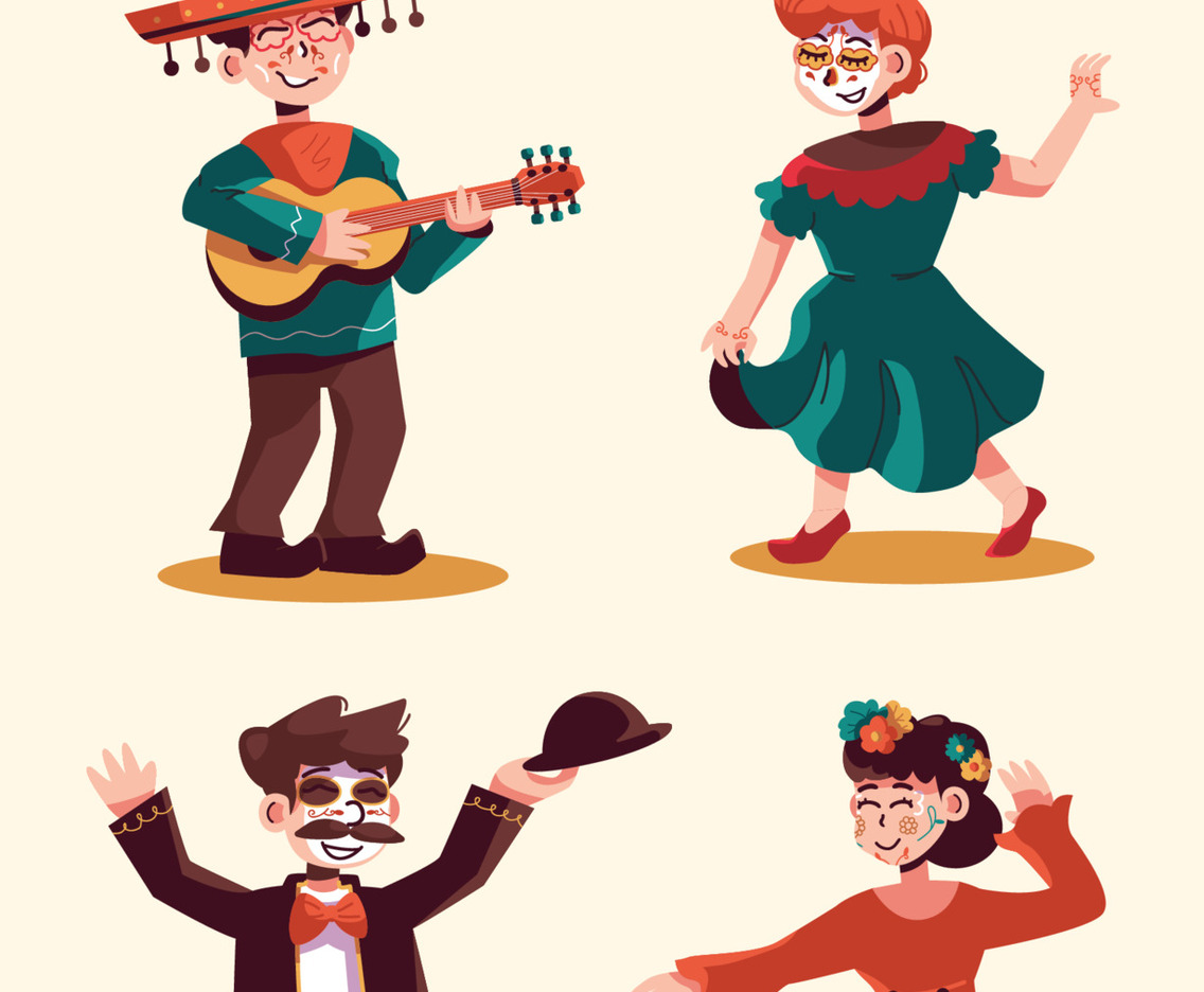 Dia De Los Muertos Character Set