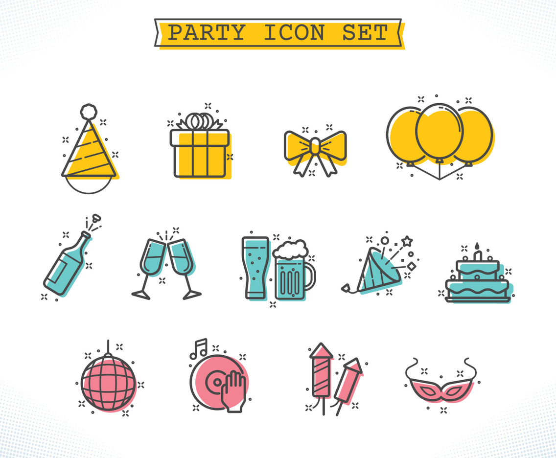 Let's Party Icon Set