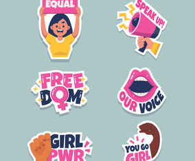 Set of Activism Human Rights Sticker