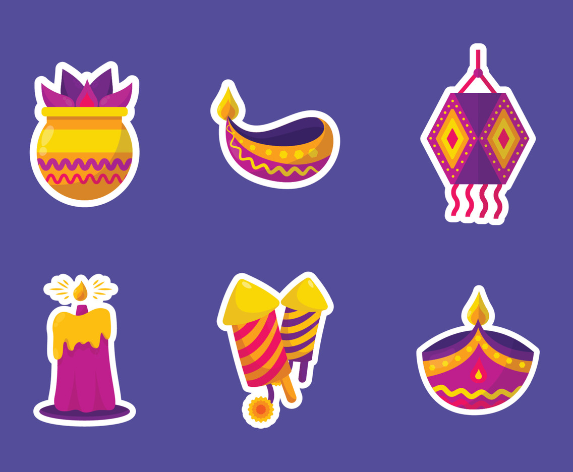 Diwali Celebration Sticker Set Collection