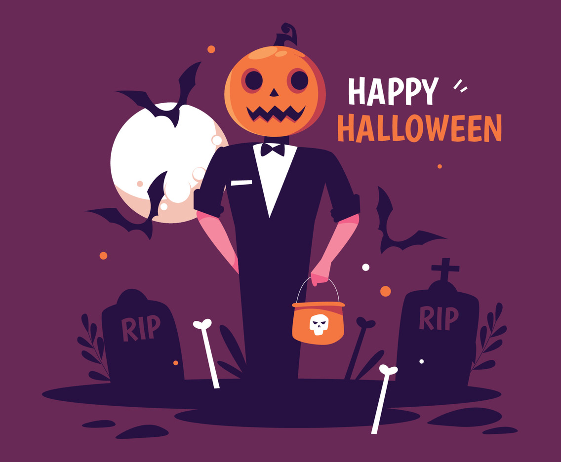 People Wearing Pumpkin Costume For Halloween