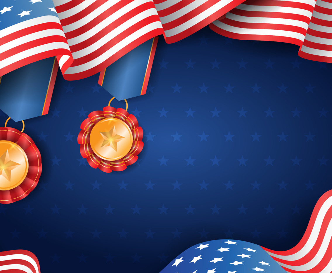 Vetaran Day with Medals Background