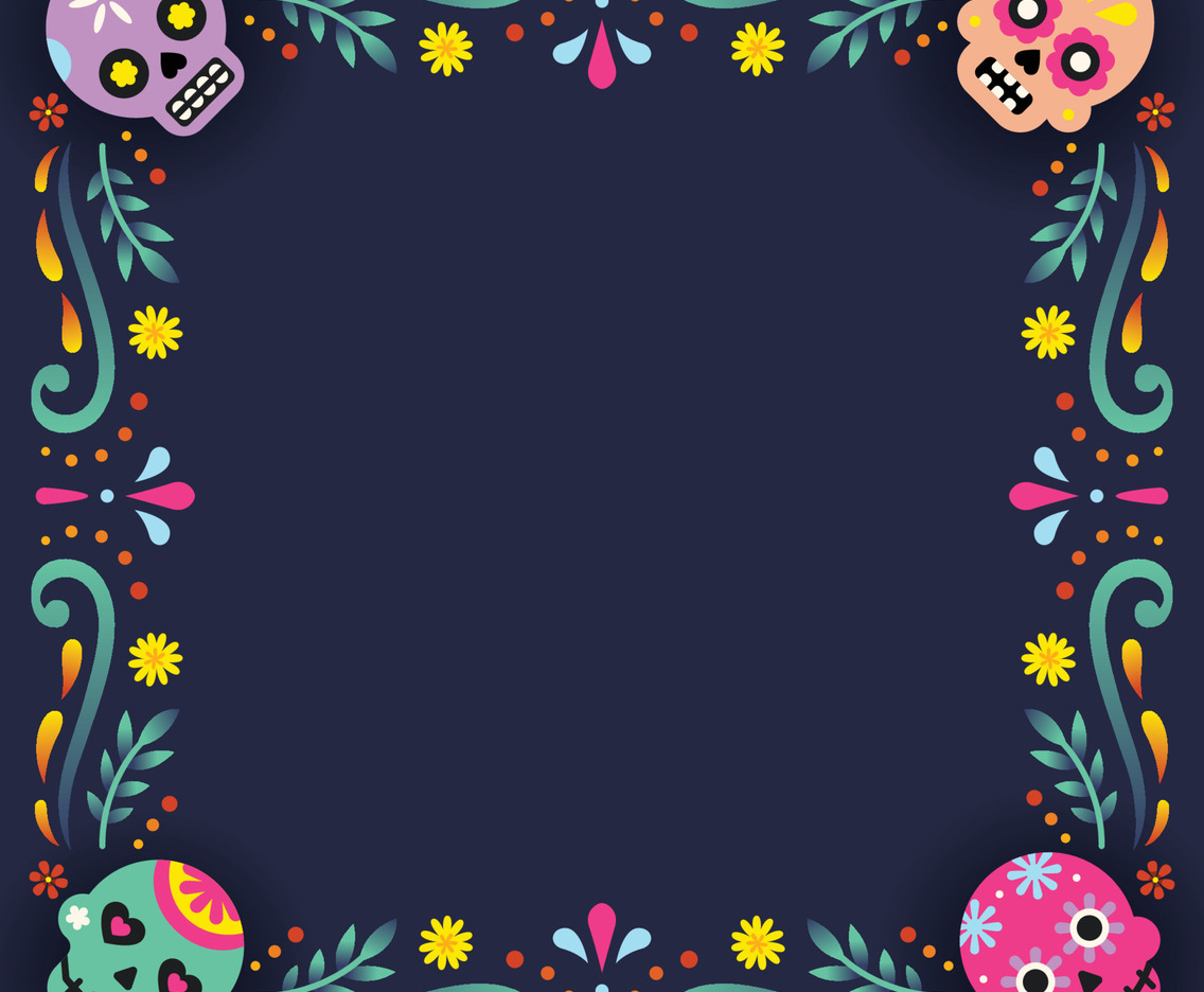 Dia De Los Muertos Frame Background