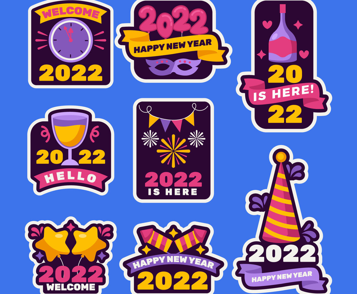 2022 New Year Badges