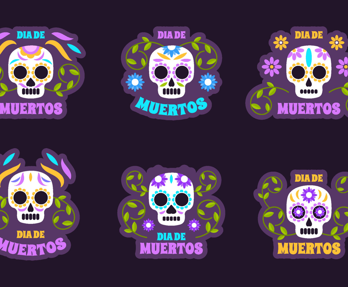 Dia De Los Muertos Sticker Collection