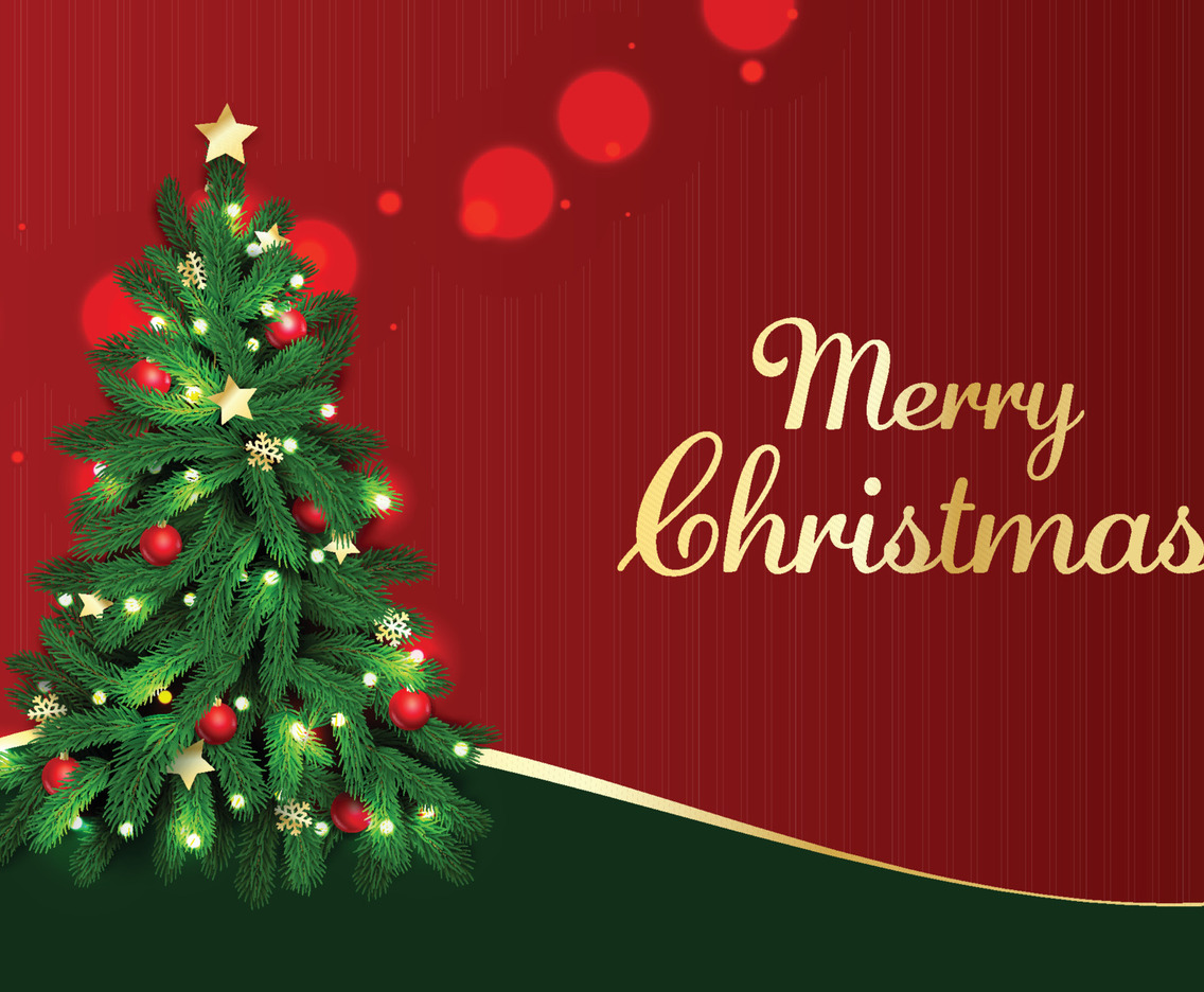 Realistic Christmas Tree Background