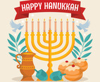 Happy Hanukkah Festival Concept