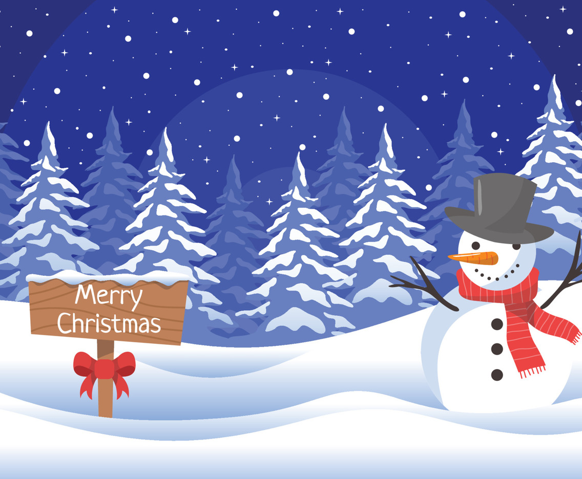 Winter Outdoor Scenery Background