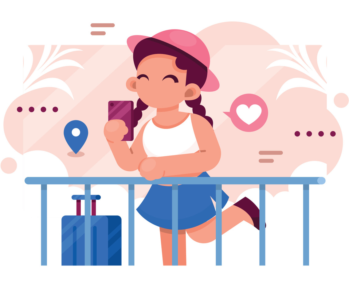 Happy Woman Taking Picture when Traveling