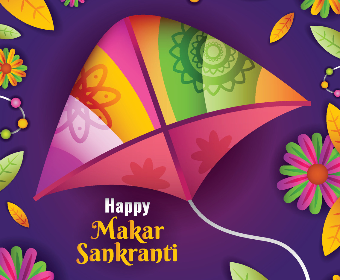 Happy Makar Sankranti Background Template