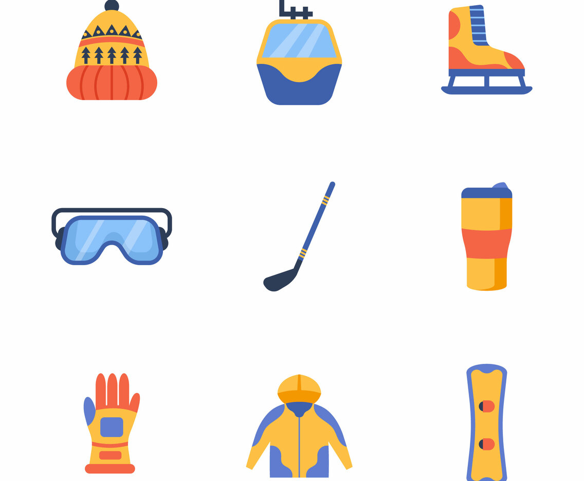 Set of Winter Activity Icons