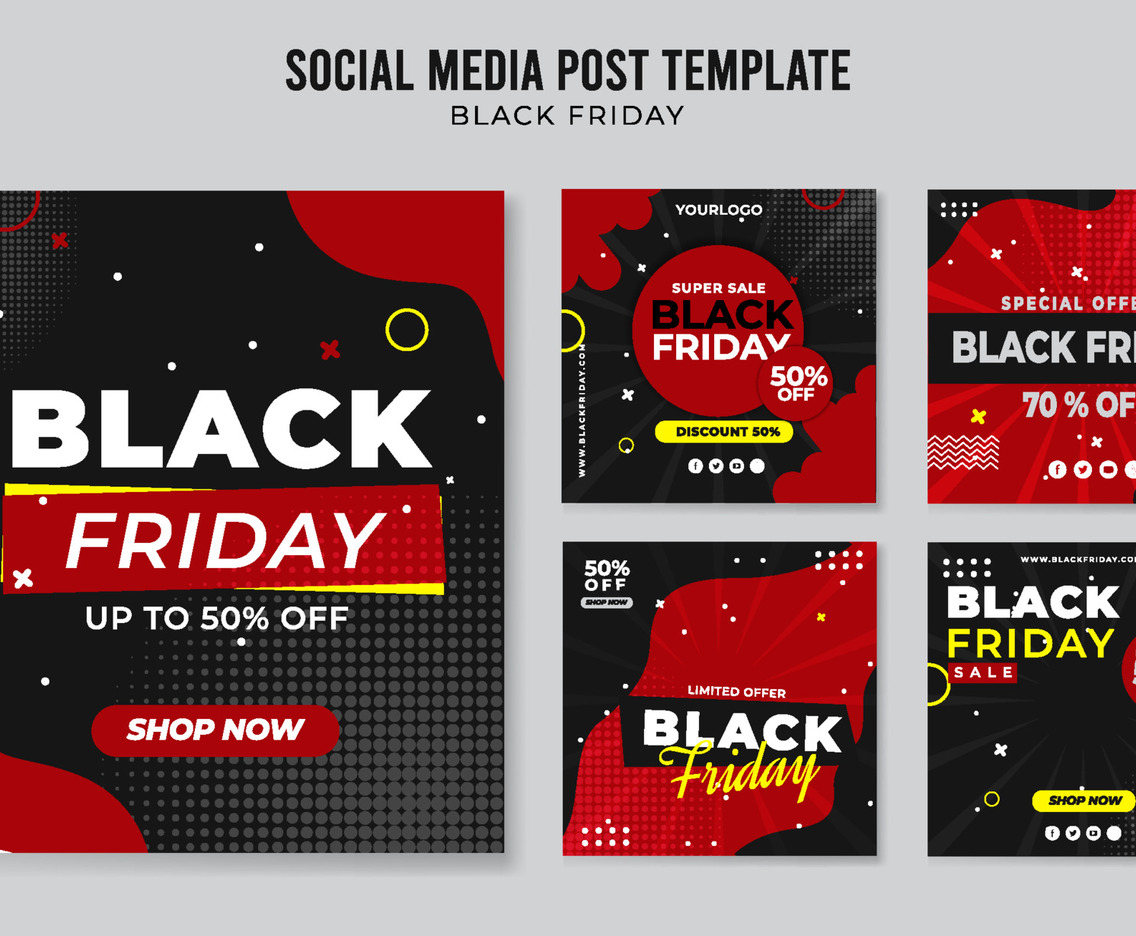 Black Friday Social Media Post Template Design