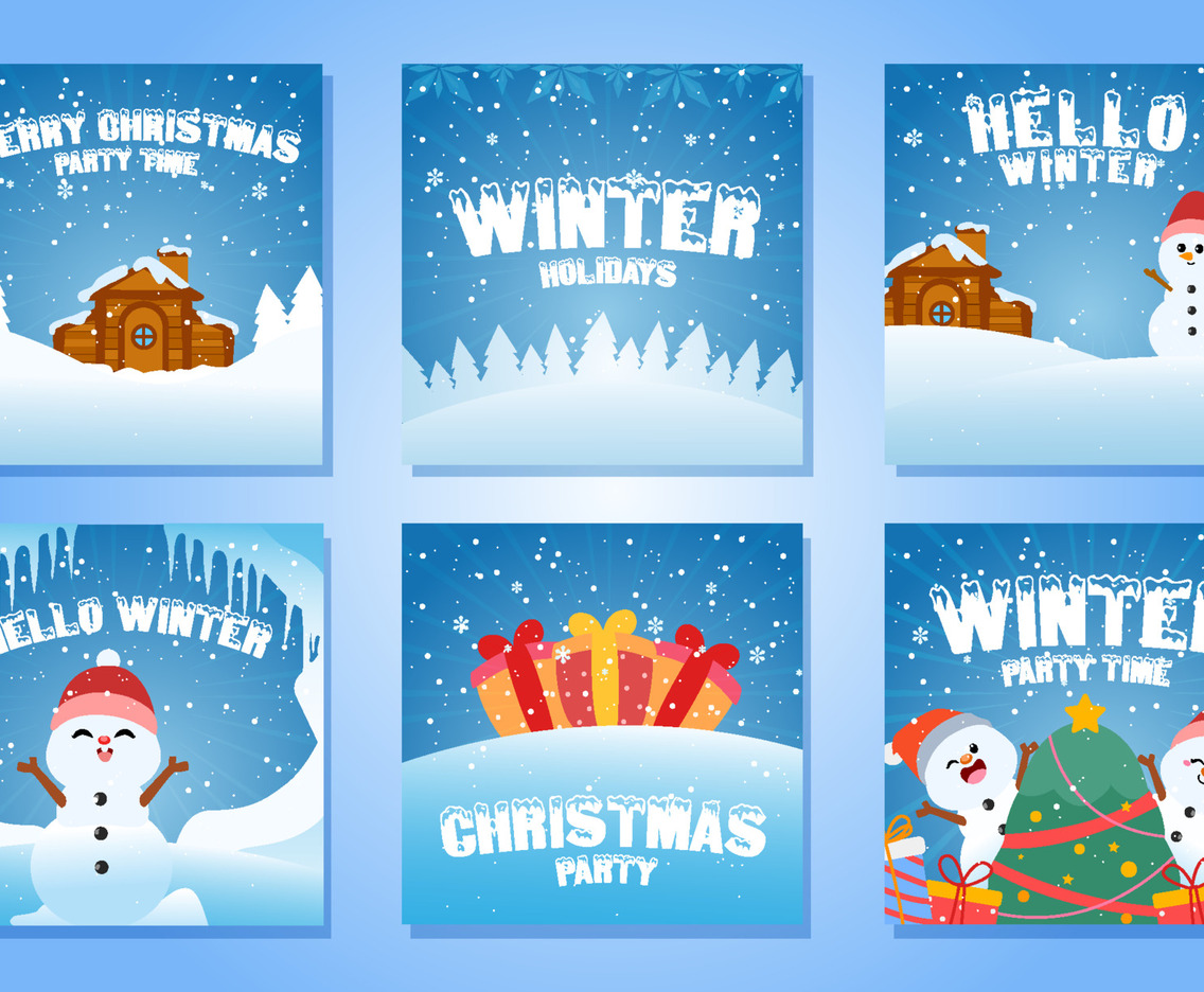 Winter Festivity Social Media Post Concept