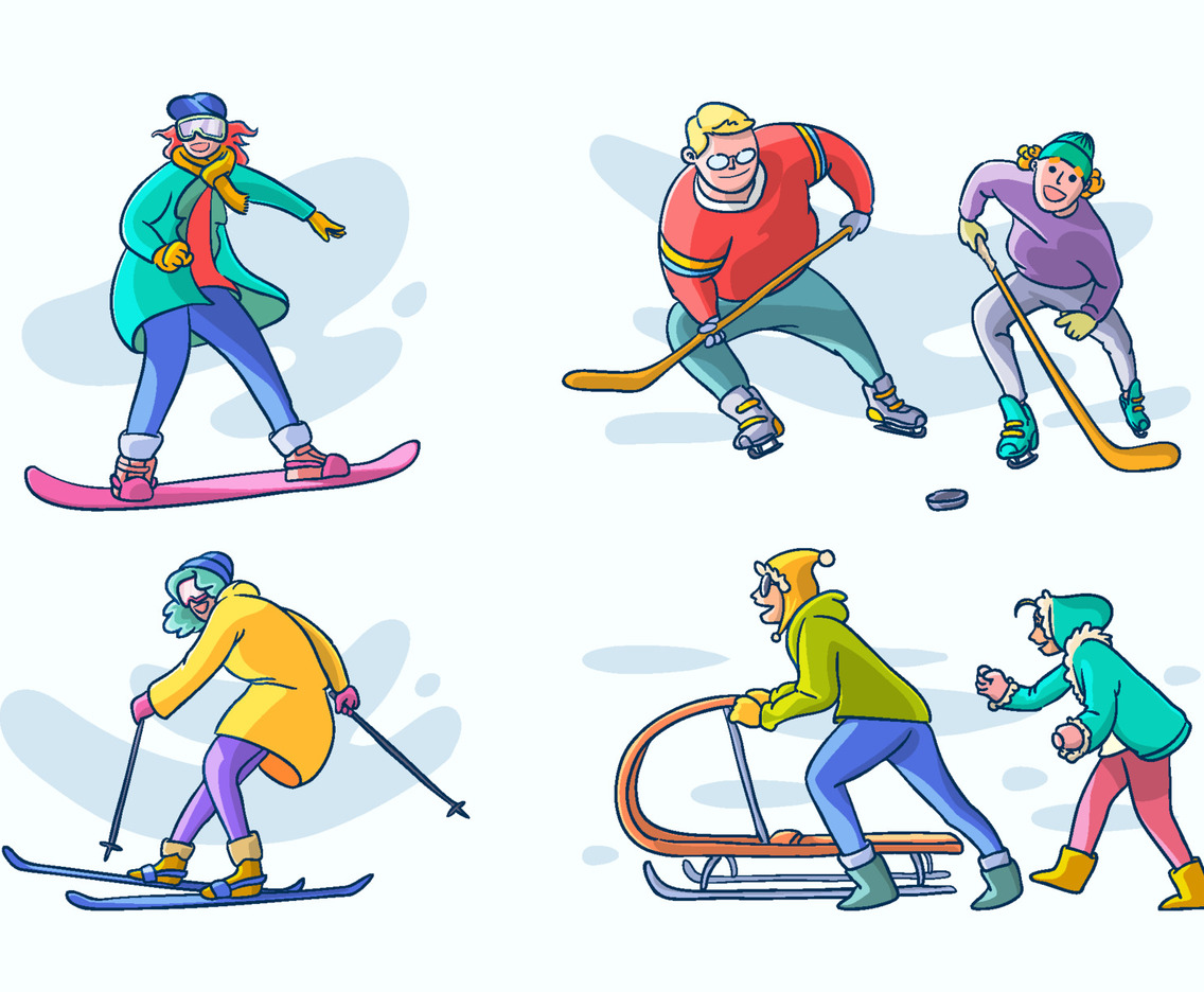Group of Young People Enjoy Winter Holiday