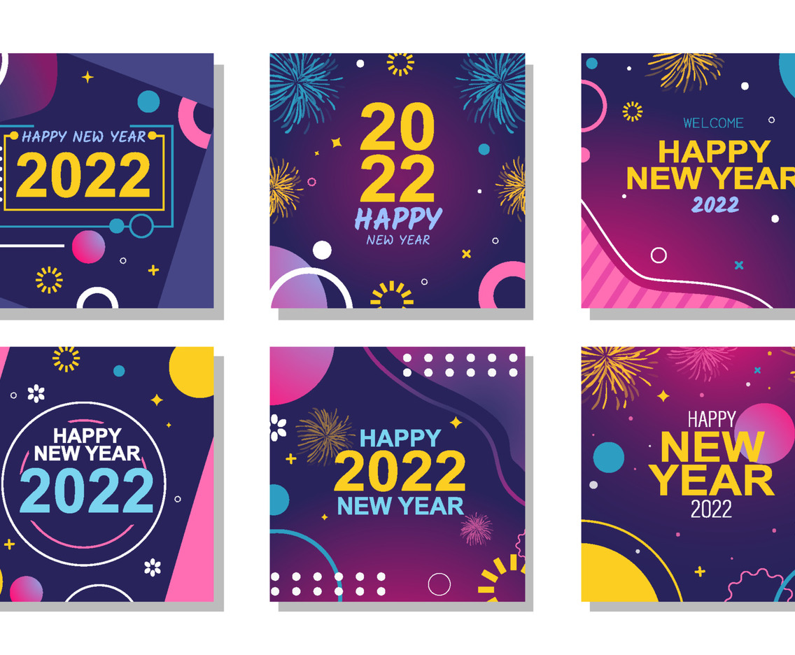 Happy New Year 2022 Social Media Post