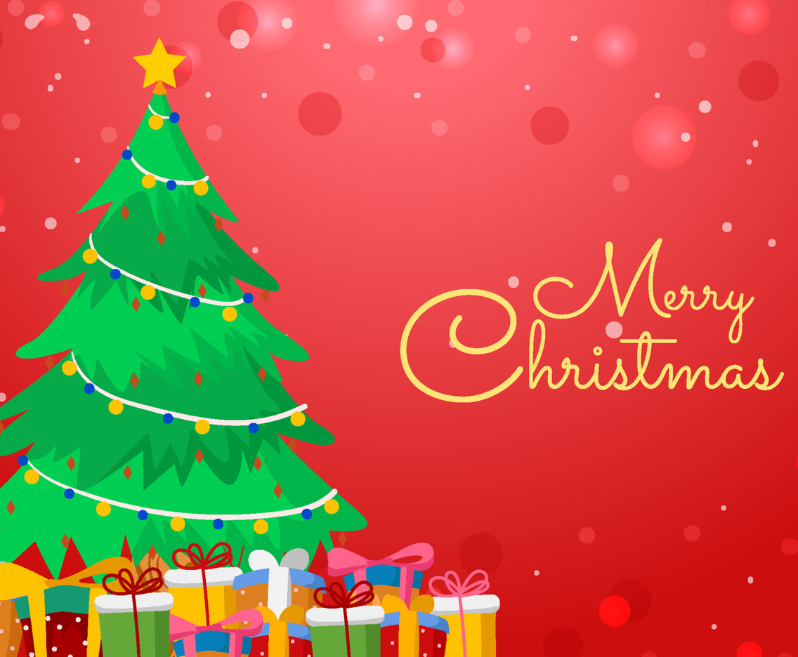 Hand Drawn Christmas Tree Background