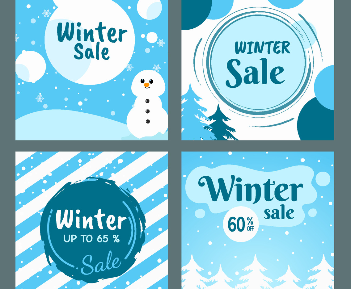 Social Media Post Winter Holiday Sale