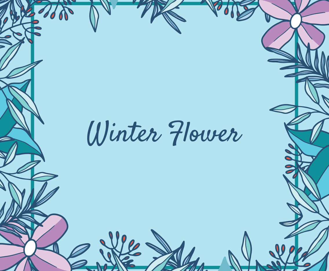 Hand Drawn Winter Flower Concept
