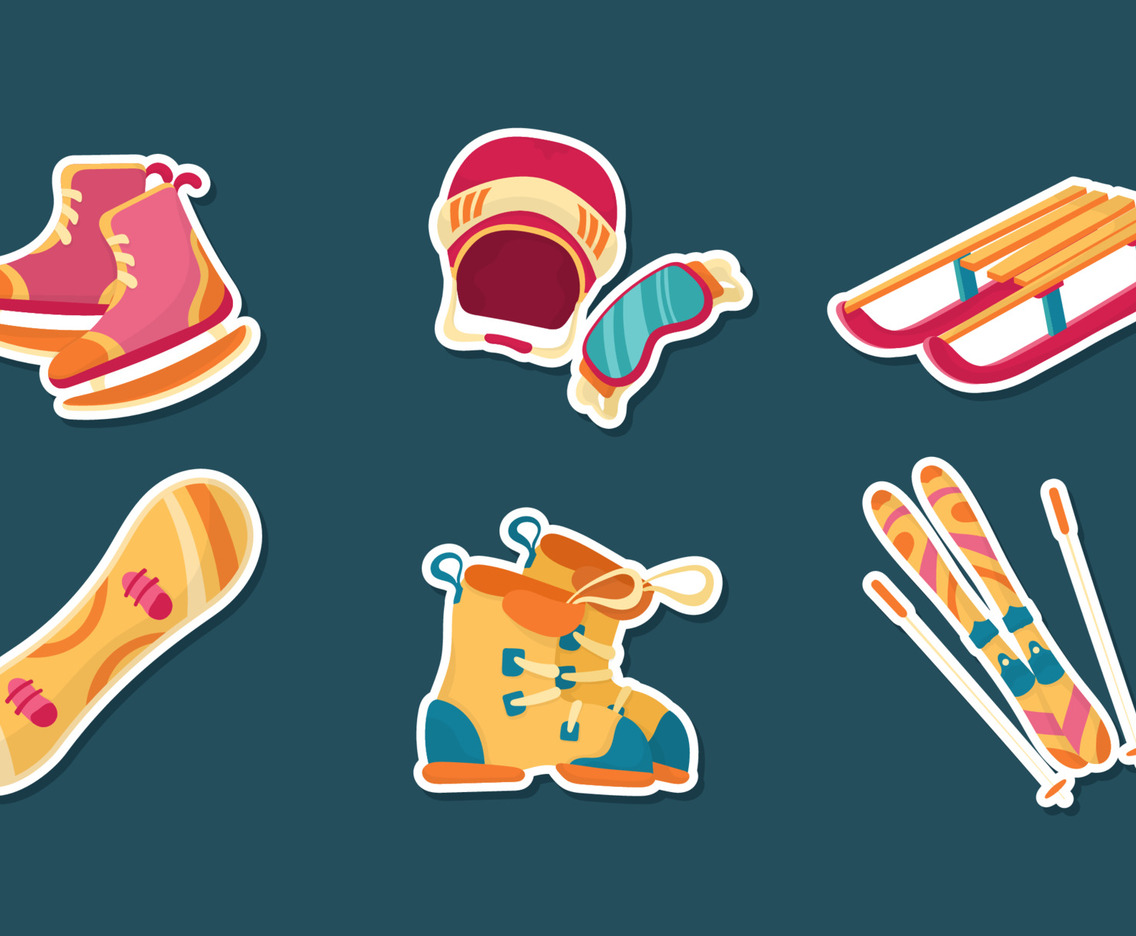 Sticker Element Winter Sport Outdoor