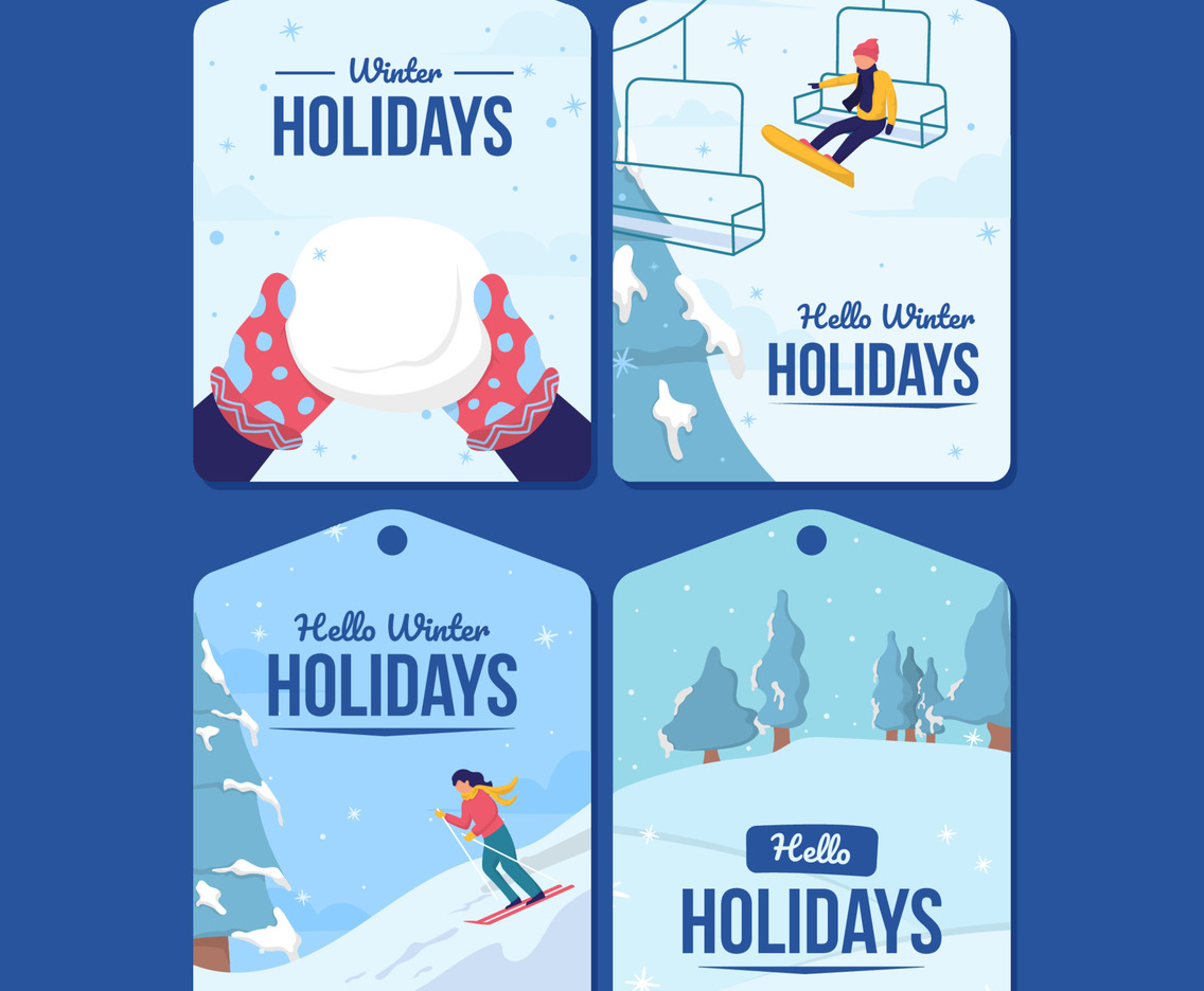 Invitation Card Winter Holidays Seasons