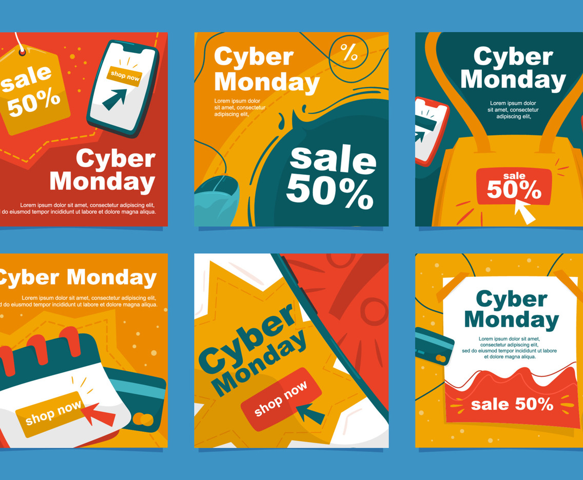 Cyber Monday Sale Social Media Posts