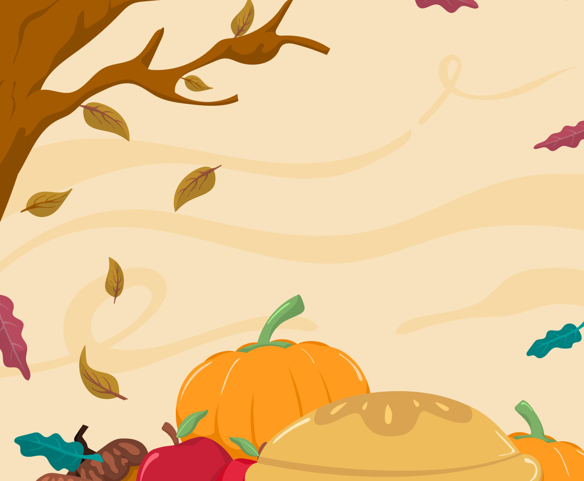 Pie with Fruits in Thanksgiving Festival