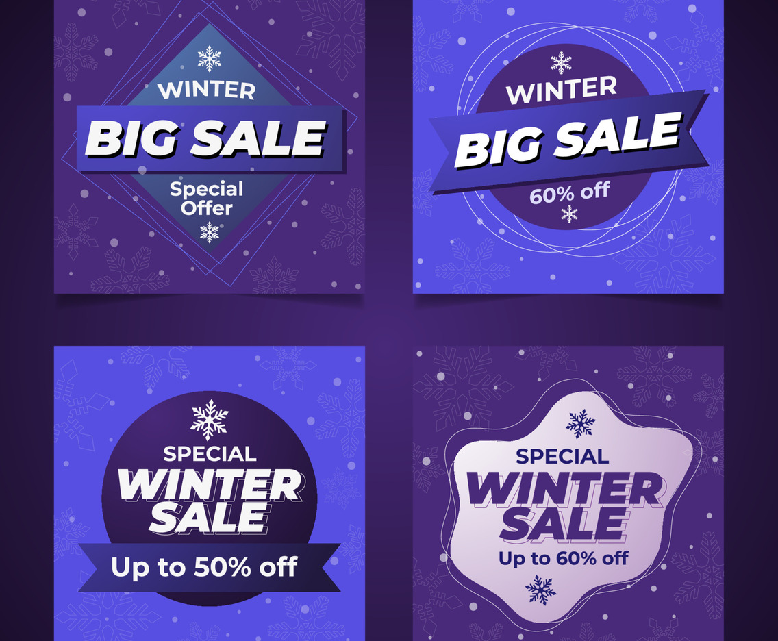 Winter Sale Social Media Posts Template