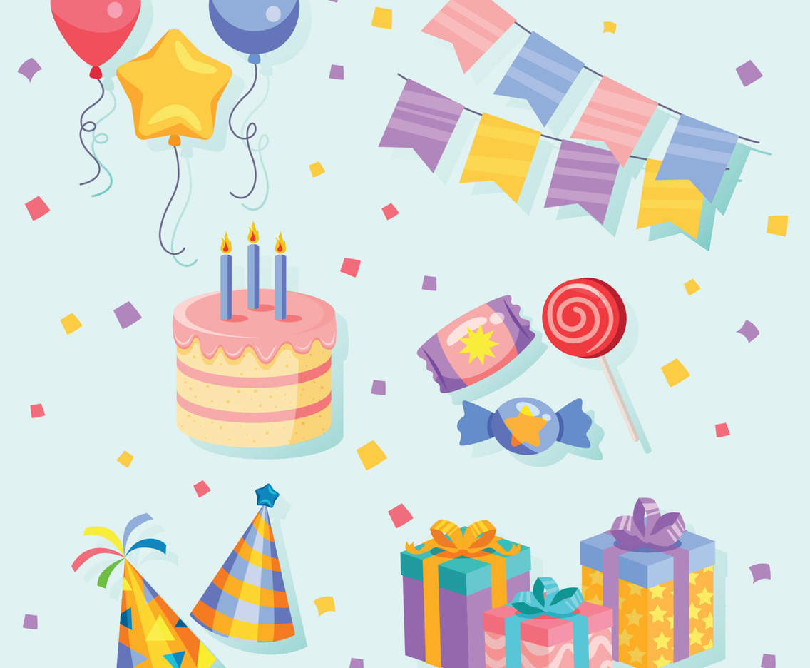 Pastel Party Element Set