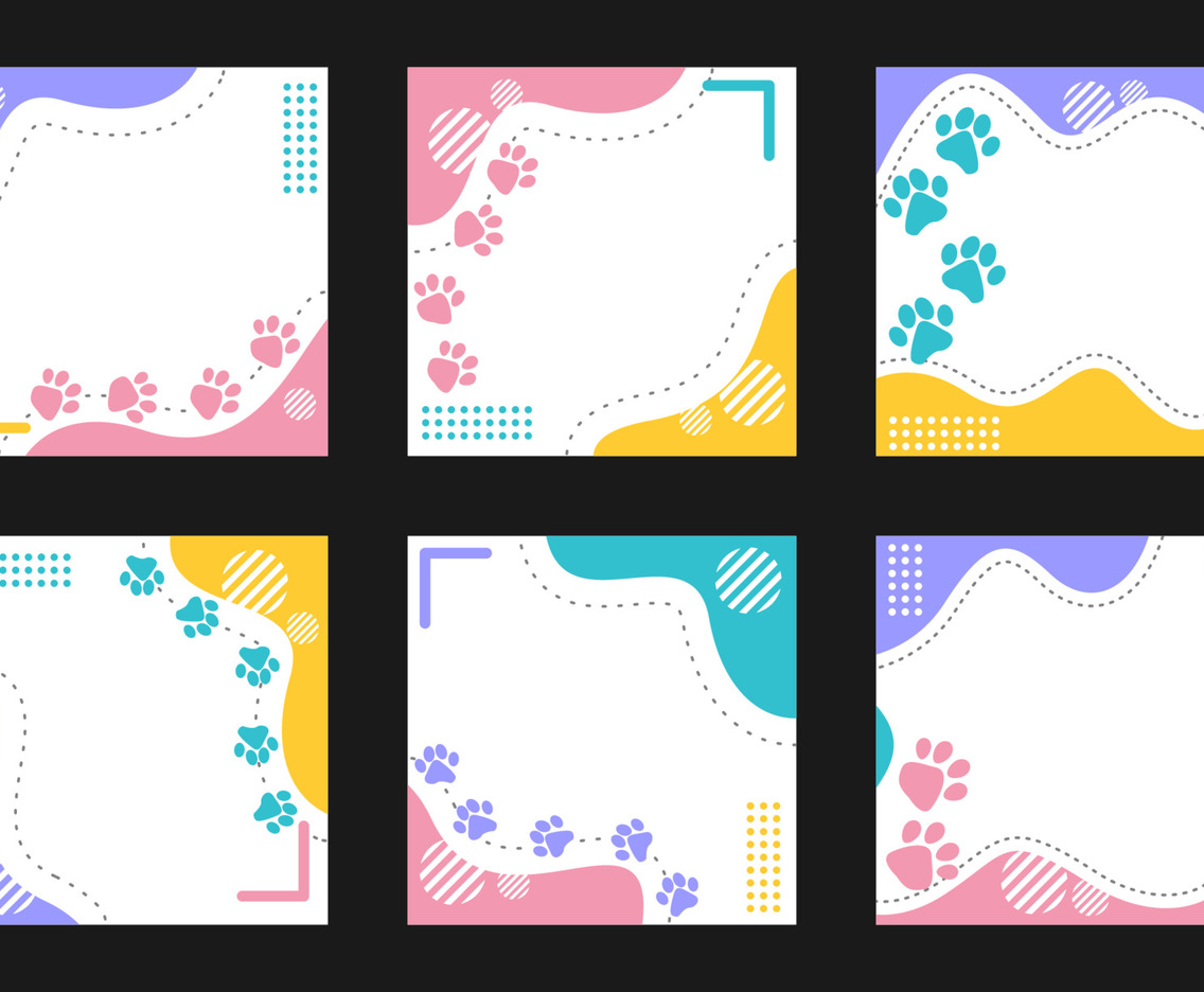Pet Adoption Social Media Post Template Set